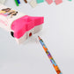 Multi-functional Airplane-shaped Compass Box With Led Light And Built-in Sharpener