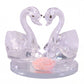 Crystal Swan Pair Showpiece Decorative Glass Couple Swan Home Decor (1 Pc)