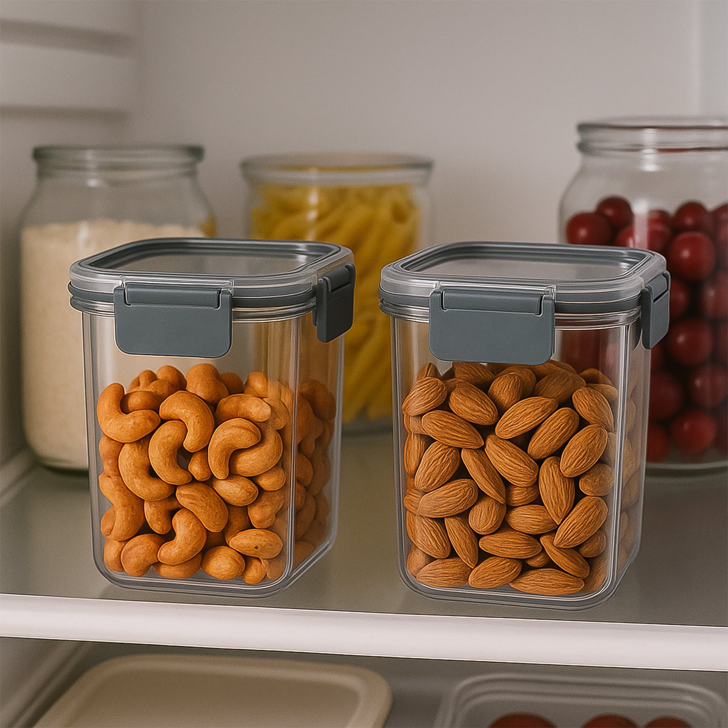 Apex Press N Lock Airtight Food Storage Container Set (2pc900ml) Approx