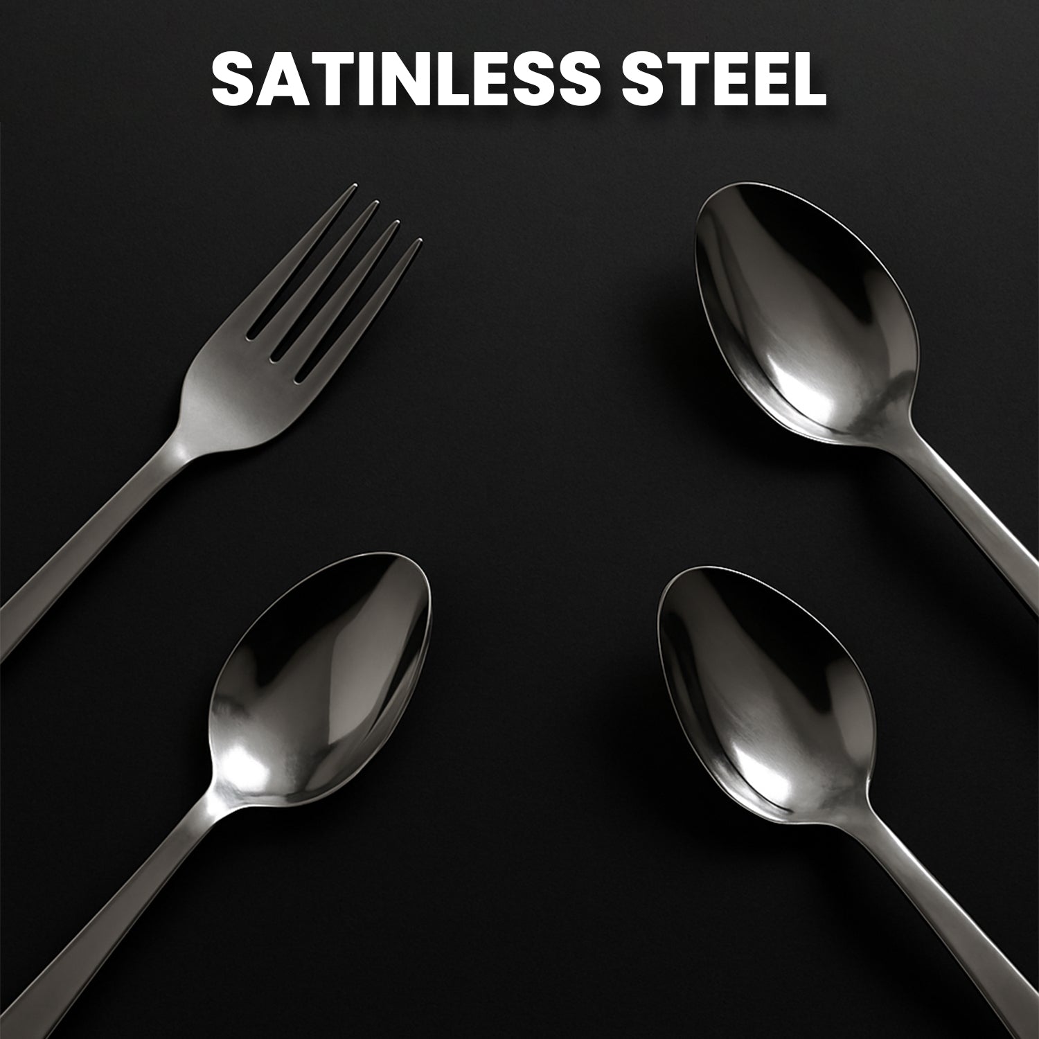 Stainless Steel Cutlery Set With Elegant Storage Stand (24 Pc)