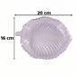 Leaf Shape Glass Serving Tray 20 X 16 Cm Platter For Snacks And Dessert (1 Pc)