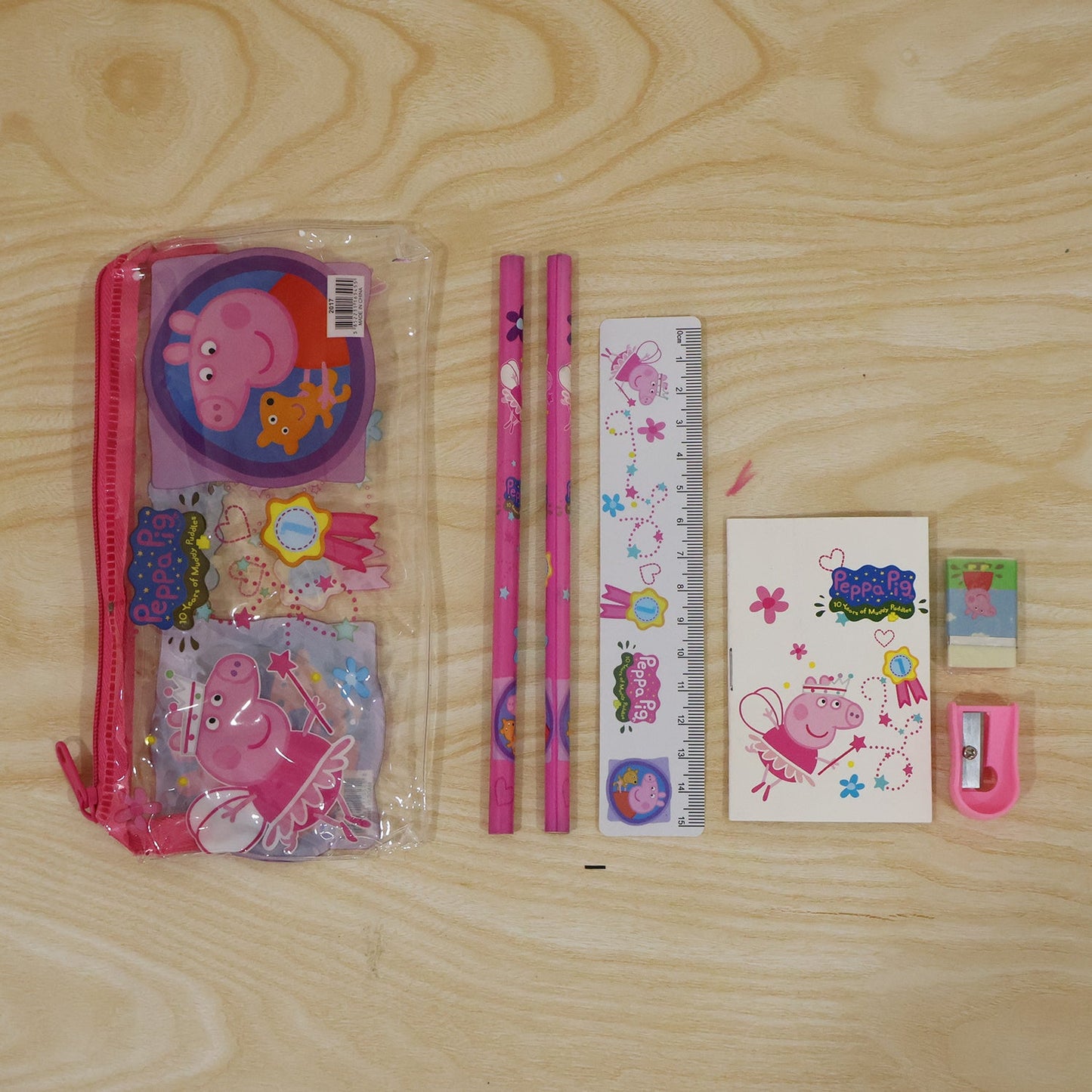 6-in-1 Student Stationery Combo Kit With Pencils Ruler And Pouch For Kids (1 Set)