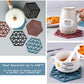 4042 Cup Mat Pvc Tea Coaster Non-slip Placemat High Temperature Insulation Pad Hollow Pot Mat Bowl With Anti-hot