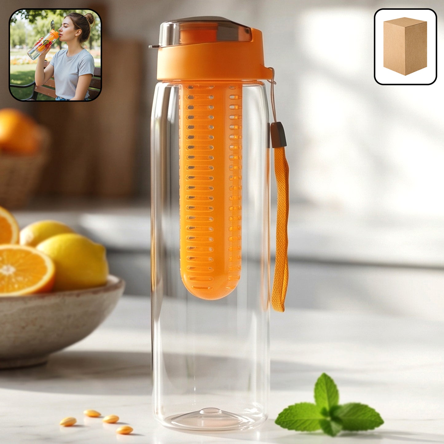 Premium Fruit Infuser Water Bottle 1200ml Approx