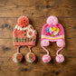 cute winter hat for kids with pom pom