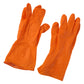 Large Orange Cleaning Rubber Gloves Reusable Kitchen Dishwashing (1 Pair)