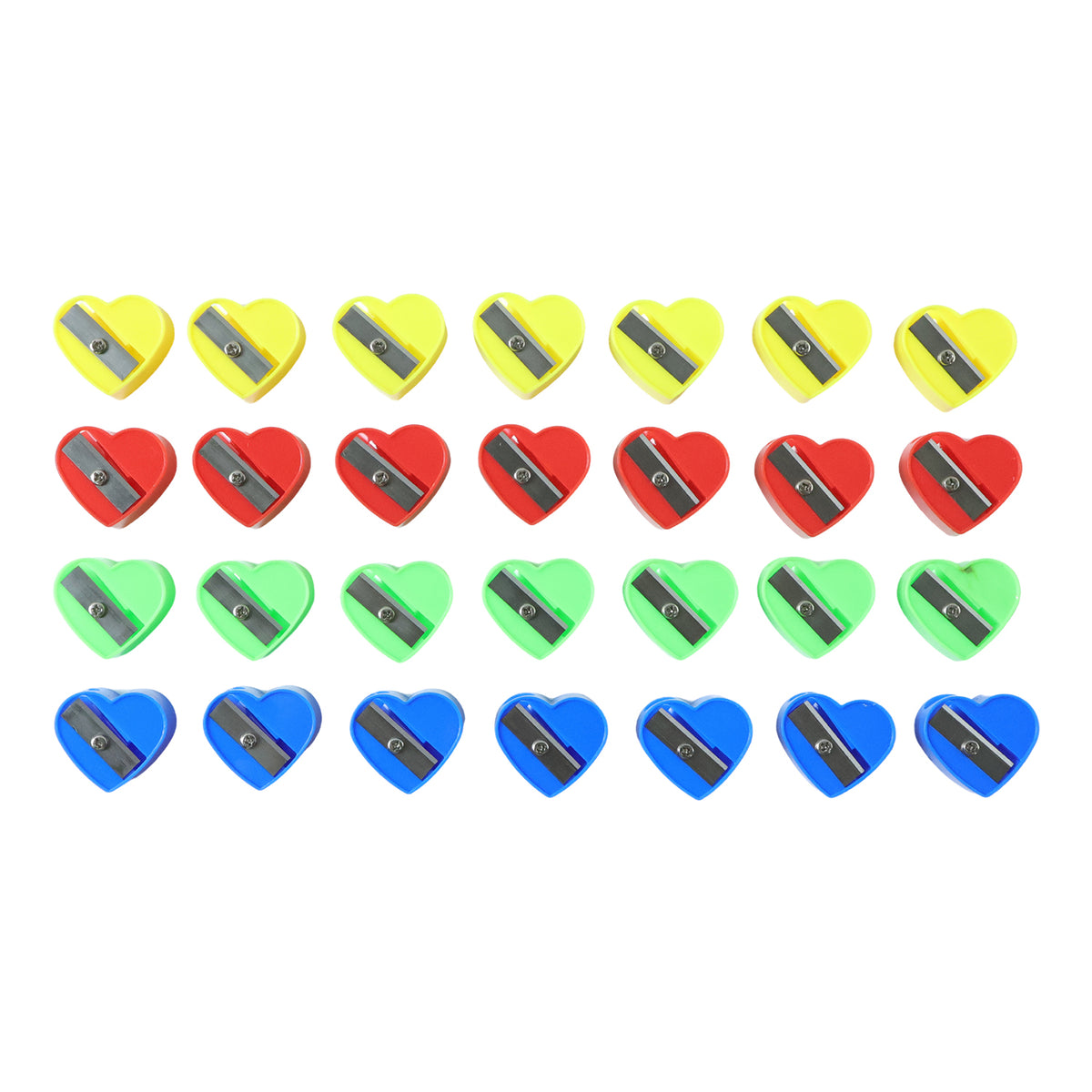 Heart Shape Pencil Sharpener (28 Pc Set)