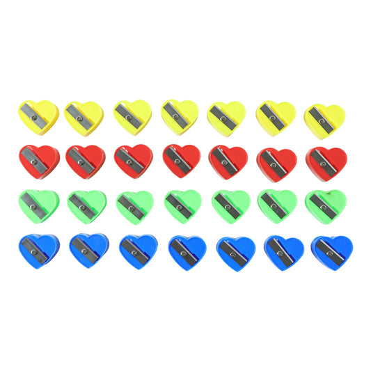 Heart Shape Pencil Sharpener (28 Pc Set)
