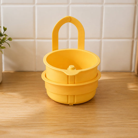 Plastic Hanging Kitchen Sink Drain Basket And Food Strainer With Handle (1 Pc)