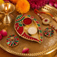 Leaf Shaped Kankavati Kumkum Holder For Puja And Tilak Rituals (1 Pc)