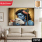 Krishna N Cow 3 Panel Mdf Wall Frame Wall Art Painting 16.5x12in (1 Pc)
