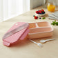 Plastic 3 Compartment Lunch Box For Kids
