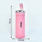 Water Bottle 400ml Leak Proof Glass Water Bottle With Daily Water Intake For Gym And Children Nice Bottle (1 Pc  Pink Color)