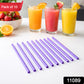 Reusable Plastic Drinking Straws Pack Of 10