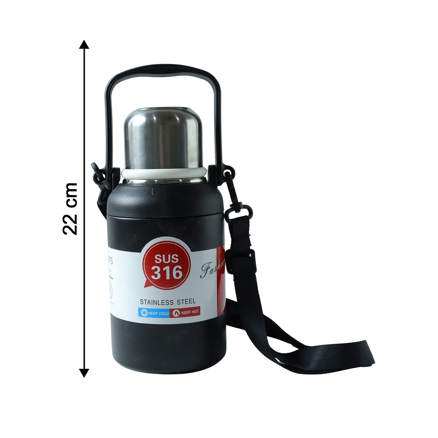 Premium Vacuum Insulated Stainless Steel Bottle Cup With Handle (900ml Approx)