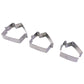 Stainless Steel House Shape Cookie Cutter Set (3 Pc Mix Design Set)