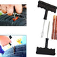 1513 Puncture Repair Kit Tubeless Tyre Full Set With Nose Pliers Rubber Cement And Extra Strips For Cars Bikes