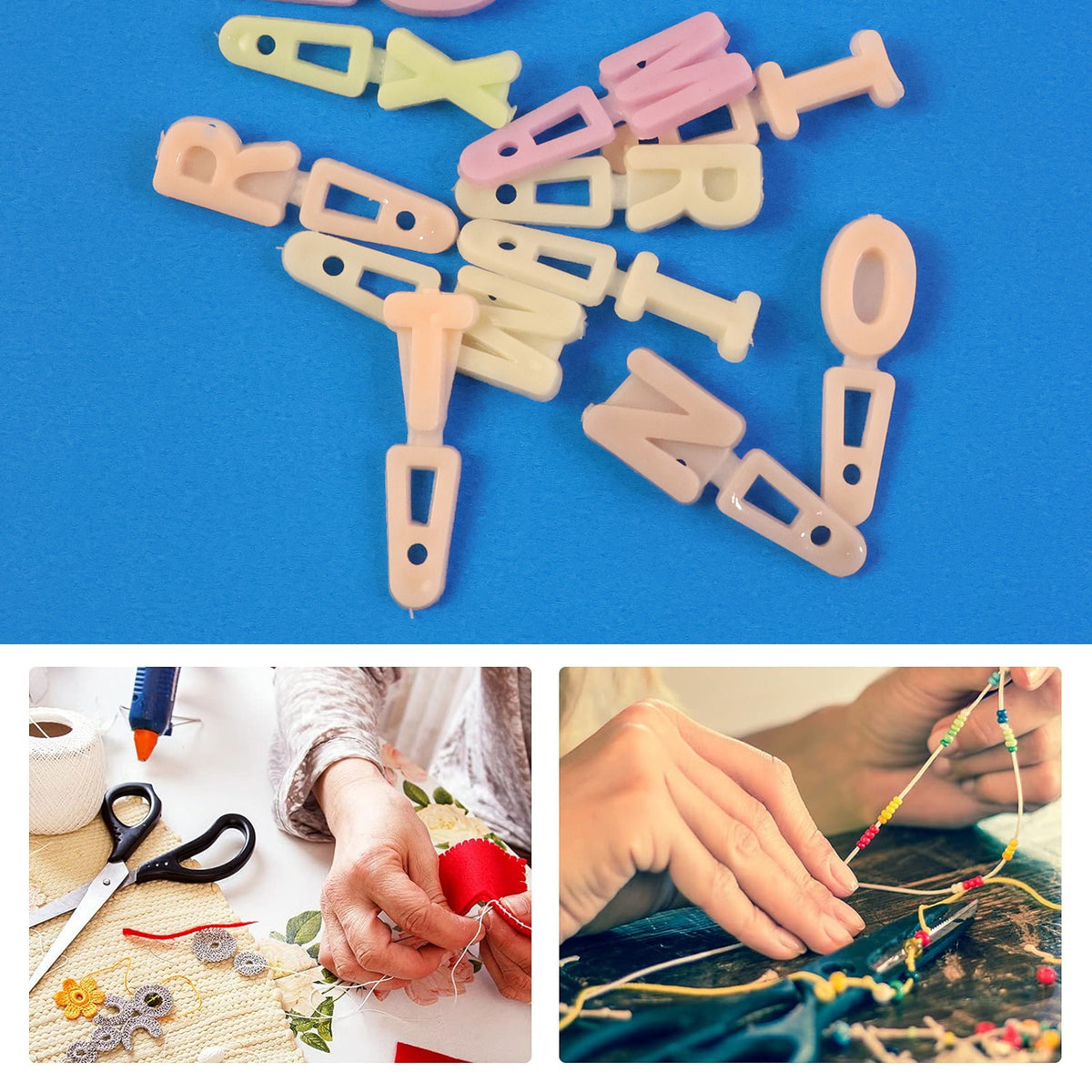 Alphabet Letter Beads Set For Craft Decoration (1 Set)