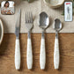 Stainless Steel Cutlery Set With Marble Design Handle (4 Pc  Set)
