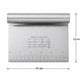 Small Stainless Steel Dough Scraper Cutter 15 X 12 Cm With Scale (1 Pc)