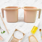 Plastic Square Bath Water Mug (4 Pc  1000 Ml  Mix Color)