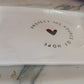 Elegant Printed Plastic Serving Tray with Motivational Quote