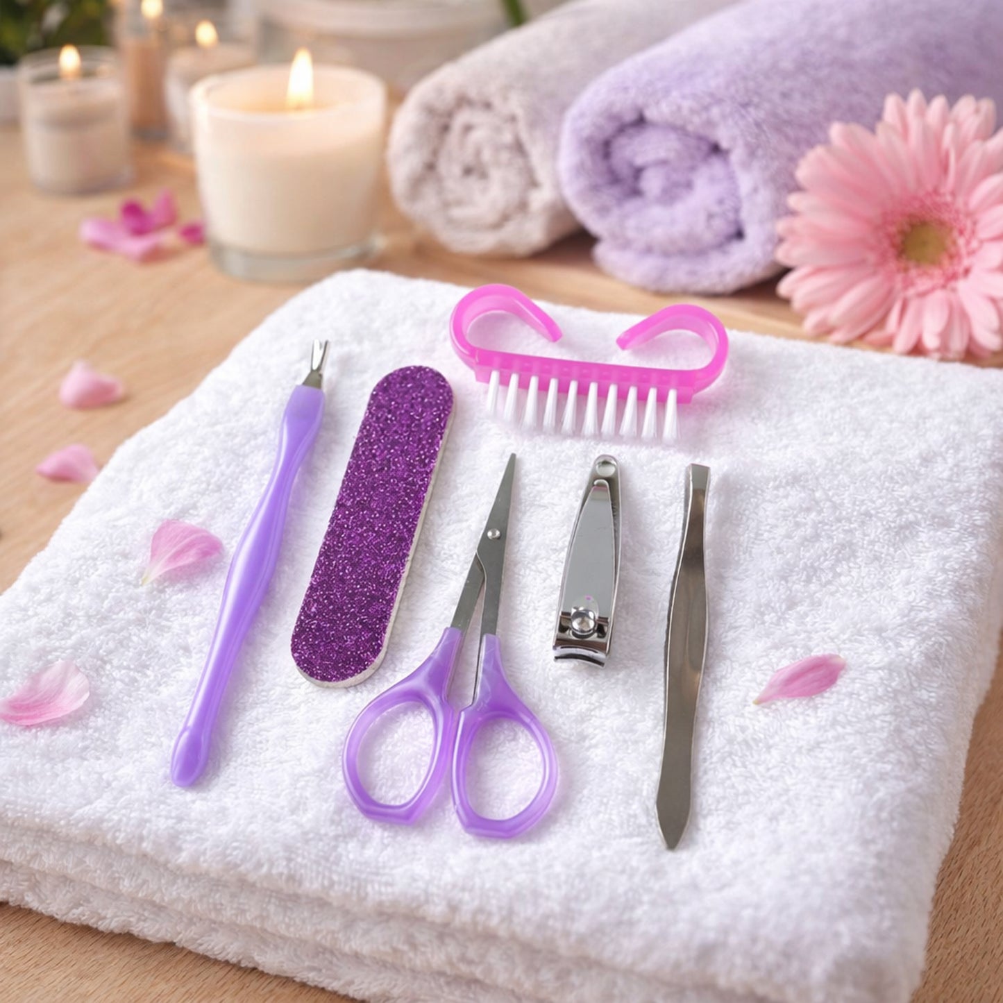 6 In 1 Manicure Pedicure Nail Care Kit (1 Set)
