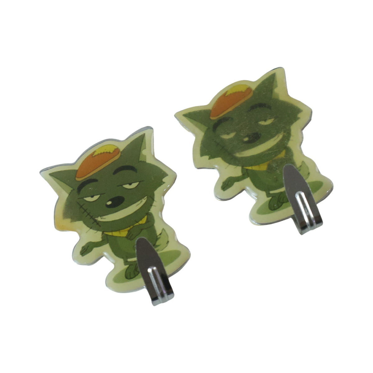 Cartoon Self Adhesive Wall Hooks For Keys Bags Towels And Home Decor (2 Pc Set)