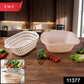 2 In 1 Plastic Double Drain Basket Strainer Washing Bowl Colander (2 Pc Set)