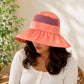 Women’s Wide Brim Sun Protection Hat with Open Top & Mesh Design (Random Color 1 PC)