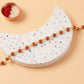 Rudraksha Bead Bracelet Rakhi Gold-plated Cap Beads Rakhi For Brother (1 Pc)