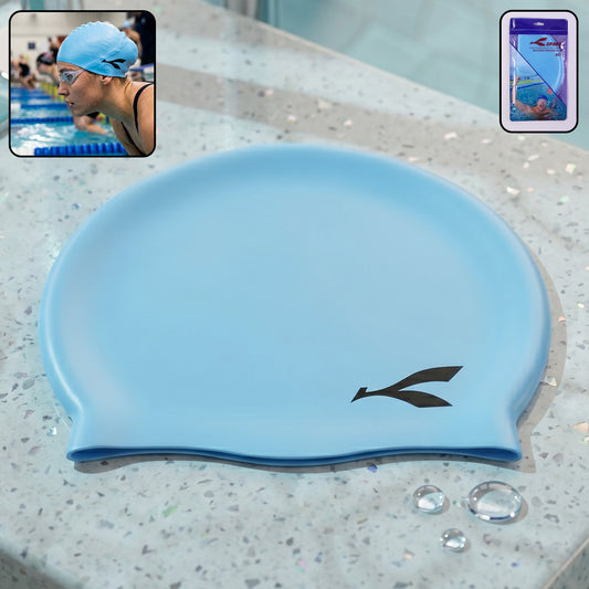 Waterproof Stretchable Silicone Swimming Cap (1 Pc)