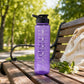 Plastic Motivational Water Bottle With Time Marker And Flip Lid (1000 Ml)