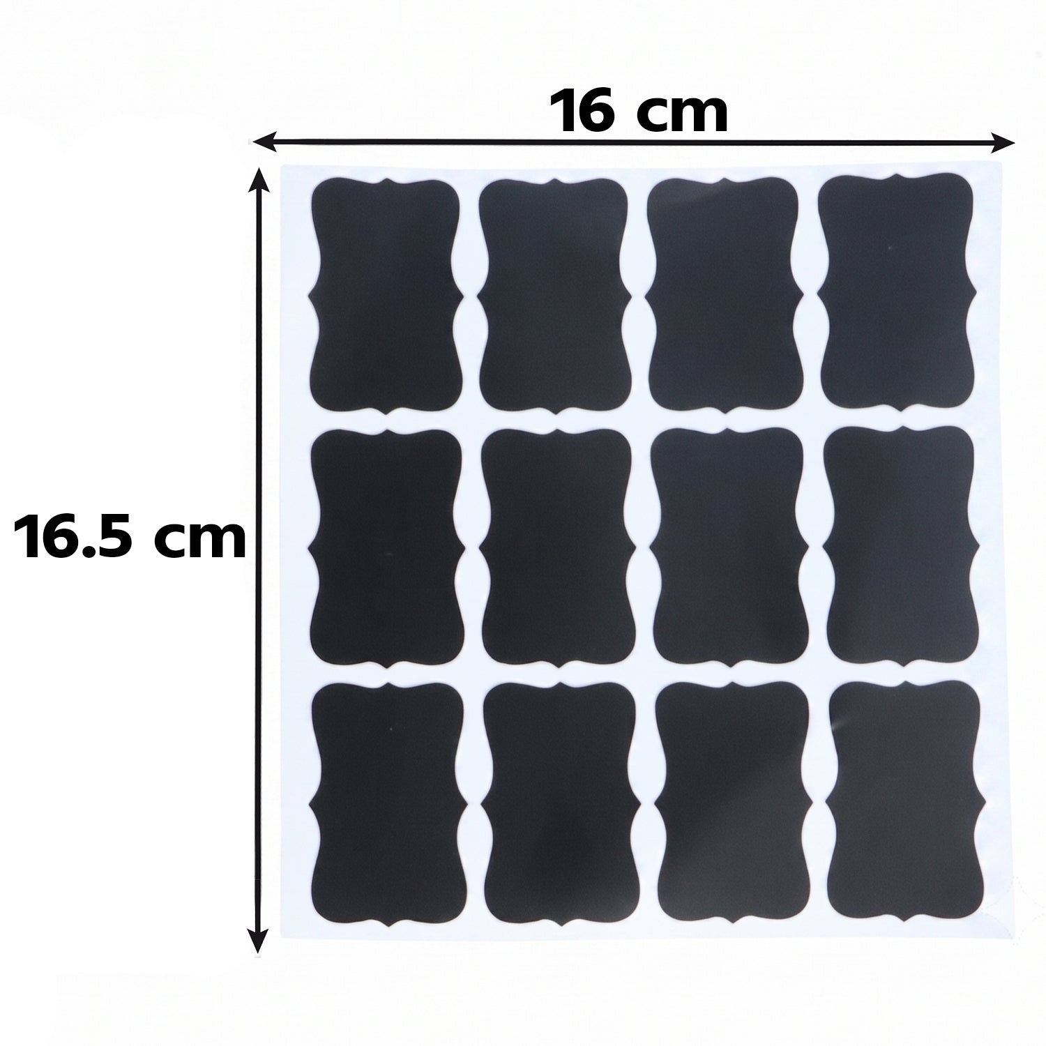 Fancy Shape Chalkboard Sticker Labels With Marker Pen Jar Labels (1 Set)