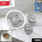 Stainless Steel Sink Drain Strainer Set (3 Pc)