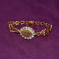 Bracelet With Stone Border  Dual Peacock Chain End Rakhi
