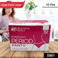 Womens Emergency Kit Travel Kit- Includes Seamless Underwear Pantyliner Feminine Hygiene Sachet First Period Kit (10 Pcs)