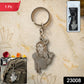 Elegant Metal Lord Krishna Engraved Keychain 1 Pc