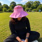 Women’s Wide Brim Sun Protection Hat with Open Top & Mesh Design (Random Color 1 PC)