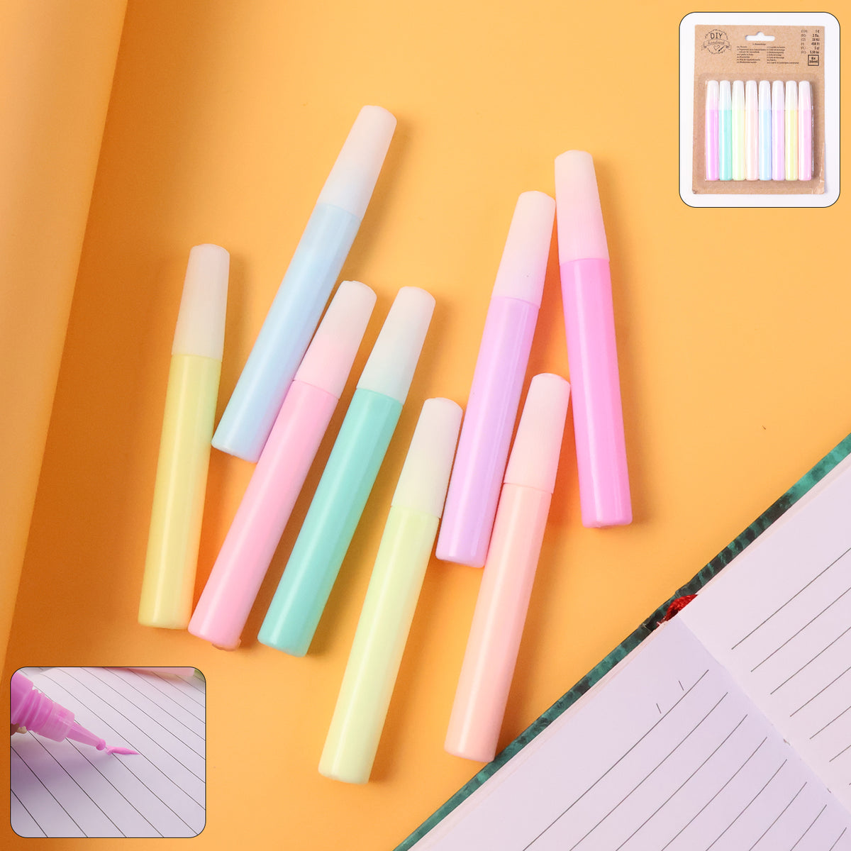 Diy Multi-color Craft Glue Pen Set (10ml  8 Pc)