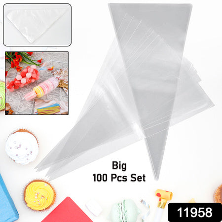 Disposable Piping Bags (100 Pcs Set  Medium)