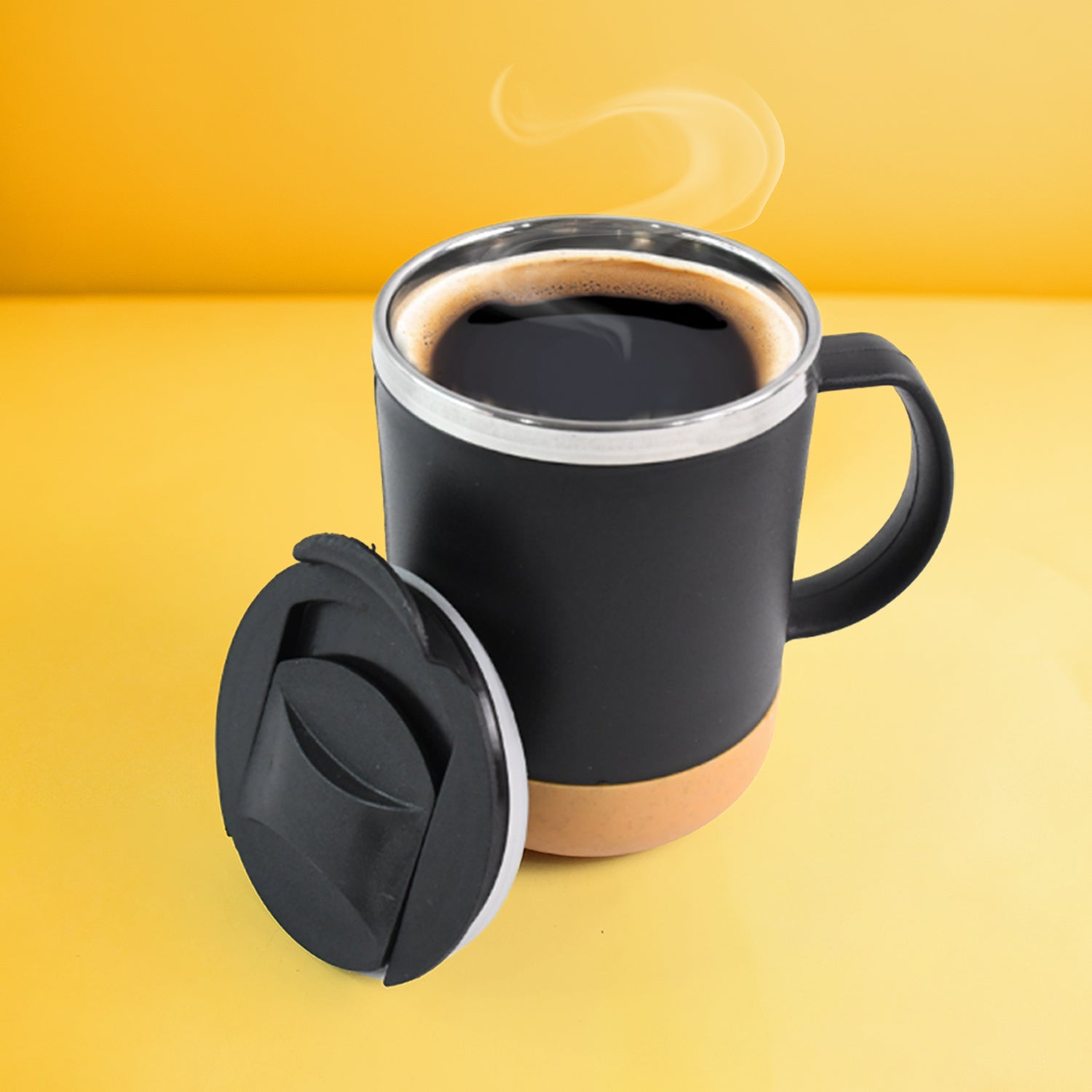 Insulated Coffee Mug With Spill-proof Lid (Approx 350ml  1 Pc)