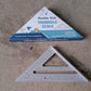 Double-Sided 45° Triangle Ruler – 7-Inch Aluminum Alloy Rafter Square for Home Use
