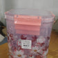 Square 3 Pcs Floral Printed Airtight Storage Container Set (3 Pcs Set)