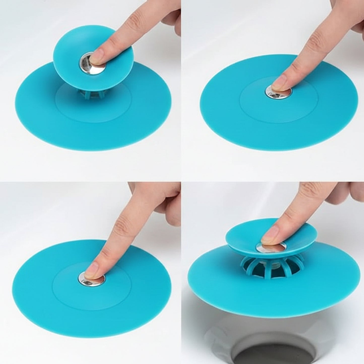 Flexible Silicone Sink Drain Cover  Hair Catcher Strainer (1 Pc)