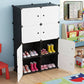 Multi Compartment Storage Cabinet With Doors For Kids Room And Home Use (1 Set)