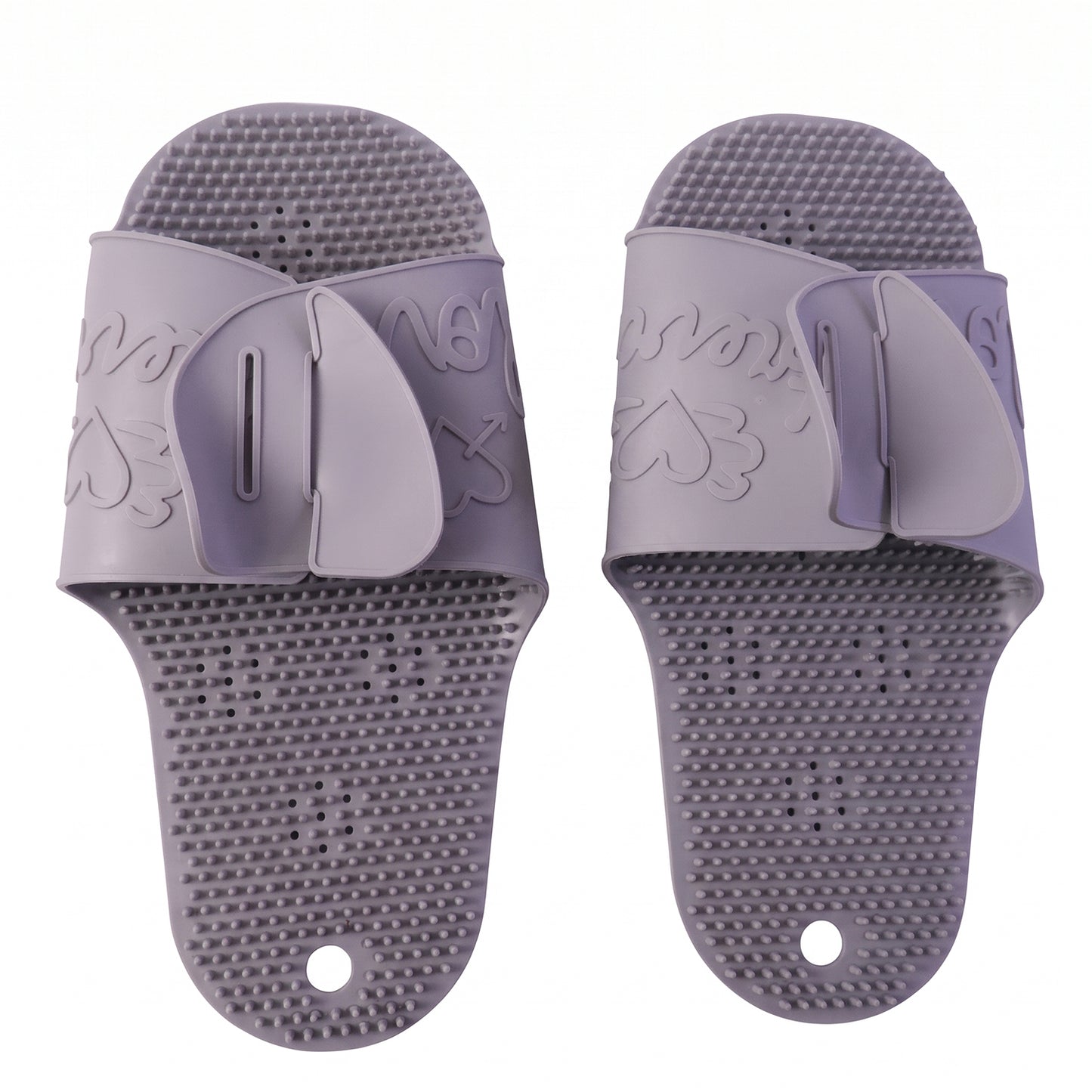 Massage Bath Slippers With Foot Scrubbing Bristles For Daily Bathroom Use (1 Pair)