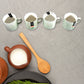8240 Sunday Funday Ceramic Tea  Cups  Mug With Plastic Snacks Platter And 2 Compartment Chutney Bowl Milk Cup Coffee Cup Breakfast Cup Drinking Mug Or Outdoor For Household Gift For Birthday Wedding Party (6 Pcs Set)