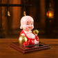 Solar Power Moving Head Buddha Statue Car Ornament (1 Pc  Mix Color)