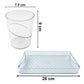 Premium Glass Serving Set (6 Glass With 1 Tray)
